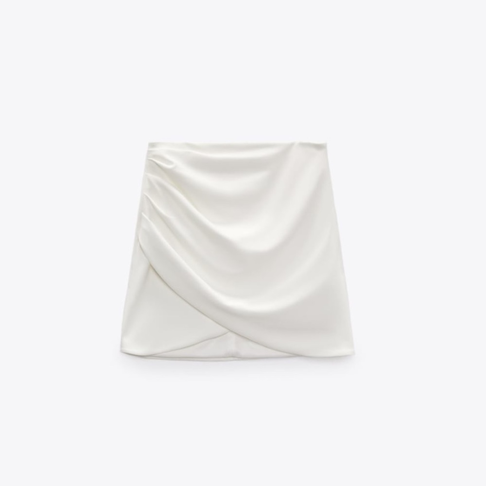Draped mini skirt